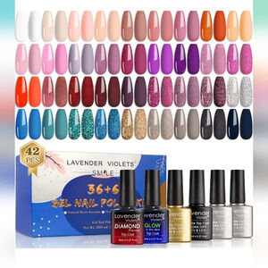 36 ct Gel Nail Manicure set New In Box Winter Leaves Collection